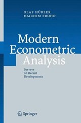 Modern Econometric Analysis - HUBLER,  Olaf ; Frohn, Joachim - 9783540326922
