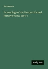 Proceedings of the Newport Natural History Society 1886-7 - Anonymous - 9783563162057
