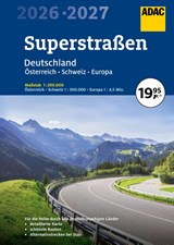 ADAC Superstraßen Autoatlas 2026/2027 Deutschland 1:200.000, Österreich, Schweiz 1:300.000 mit Europa 1:4,5 Mio. -  - 9783826423895