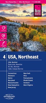 Reise Know-How Landkarte USA, Nordost / USA, Northeast (1:1.250.000) : Maine, Maryland, New York, Ohio, West Virginia, ... -  - 9783831772186