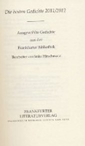 Frankfurter Bibliothek / Die Lyrik des 21. Jahrhunderts. Dri