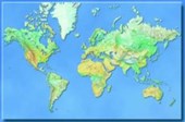 Hildebrands Weltkarte. Die Welt. Poster-Karte