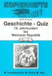 Kopierhefte mit Pfiff! Geschichte - Quiz. Weimarer Republik bis Weimarer Republik