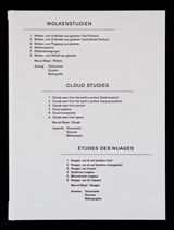 Wolkenstudien / Cloud Studies / Etudes des nuages - Marcel Beyer - 9783940064998