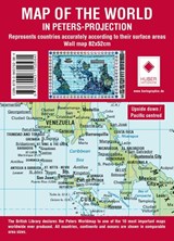 Poster Weltkarte Petersprojektion, Up-side down englisch (ca. 82,5 x 52,3 cm) -  - 9783943752564