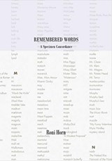 Roni Horn: Remembered Words - Roni Horn - 9783958295643