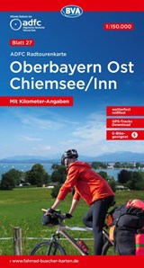 ADFC-Radtourenkarte 27 Oberbayern Ost Chiemsee/Inn 1:150.000, reiß- und wetterfest, E-Bike geeignet, GPS-Tracks Download, mit Bett+Bike Symbolen, mit Kilometer-Angaben -  - 9783969901250