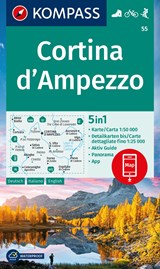 KOMPASS Wanderkarte 55 Cortina d'Ampezzo 1:50.000 -  - 9783991215929