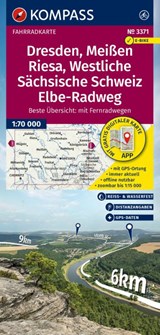 KOMPASS Fahrradkarte 3371 Dresden, Meißen, Westliche Sächsische Schweiz 1:70.000 -  - 9783991543534