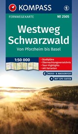 KOMPASS Wander-Tourenkarte Westweg Schwarzwald 1:50.000 -  - 9783991544319