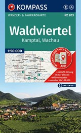 KOMPASS Wanderkarten-Set 203 Waldviertel, Kamptal, Wachau (2 Karten) 1:50.000 -  - 9783991545613