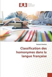 Classification des homonymes dans la langue franc¸aise