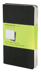 Schrift Moleskine 90x140mm blc 240pag zwart 3st - Moleskine - 9788883704918