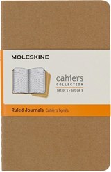 Moleskine Cahier pocket liniert packpapierbraun DIN A6. 3er Pack - Moleskine - 9788883704925