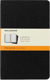 Schrift Moleskine 130x210mm lijn 160pag zwart 3st - Moleskine - 9788883704956