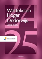 Wetteksten Hoger Onderwijs 2024-2025 - Redactieraad - 9789001045579