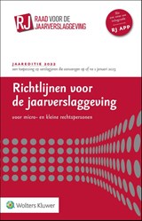 Richtlijnen voor de jaarverslaggeving voor micro- en kleine rechtspersonen 2022 -  - 9789013168273