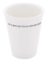 Porseleinen beker 'Er is geen tijd' set van 2 -  - 9789059309449