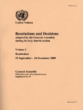 Resolutions and Decisions Adopted by the General Assembly During Its Sixty-Fourth Session