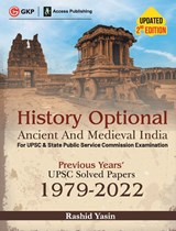 History Optional 2023 - Ancient & Medieval India - Previous Years UPSC Solved Papers (1979 - 2022) 2ed by Rashid Yasin - Rashid Yasin - 9789356811058