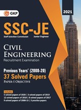 Ssc 2021 Junior Engineers Paper I Civil Engineering 37 Previous Years Solved Papers (2008-20) - Gautam Puri - 9789390820580