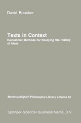 Texts in Context - David Boucher - 9789401087452