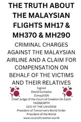 The Truth about the Malaysian Flights Mh17 & Mh370 & Mh290 - David Gomadza - 9798197959287
