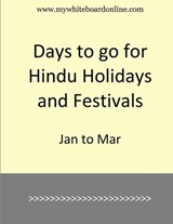 Days to go for Hindu Holidays and Festivals - Ranjit Singh ; Swaminathan Kathiresan - 9798304706728