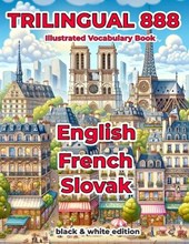 Trilingual 888 English French Slovak Illustrated Vocabulary Book