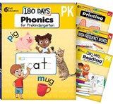 180 Days(tm) Phonics, High-Frequency Words, Reading, and Printing: Prekindergarten: 4-Book Set - Multiple Authors - 9798330926572