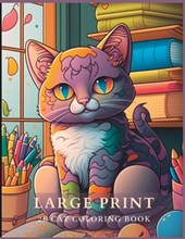 Large Print 26 Cat Coloring Book for Adults