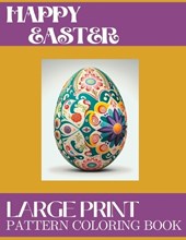 Happy Easter Large Print Pattern Coloring Book