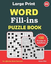Large print WORD FILL INS Puzzle Book: 100 Challenging word fill ins to keep you entertained.