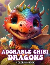 Adorable Chibi Dragon Coloring book