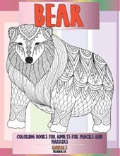 Mandala Coloring Books for Adults for Pencils and Markers - Animals - Bear