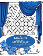 CURTAINS and WALLPAPER Adult Coloring Books home interior