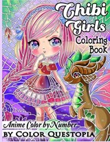 Chibi Girls Coloring Book Anime Color by Number - Color Questopia - 9798679163393