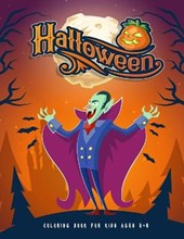 Halloween coloring book for kids ages 3-8