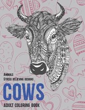 Adult Coloring Book Stress Relieving Designs Animals - Cows