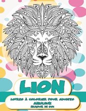 Livres a colorier pour adultes - L'amour de soi - Animaux - Lion
