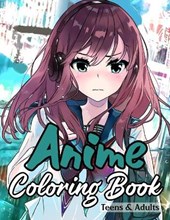 Anime coloring book teens & adults