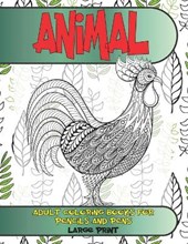 Adult Coloring Books for Pencils and Pens - Animal - Large Print