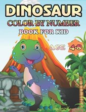 Dinosaur Color By Number Book for kid age 4-8