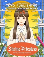 Anime Coloring book Shrine Priestess
