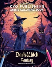 Anime Coloring book Dark Witch Fantasy
