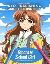 Anime Coloring book Japanese Schoolgirl