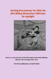 Starting from January 1st, 2024, the first Mickey Mouse from 1928 loses its copyright: Here is a new version of the first black-and-white Mickey Mouse