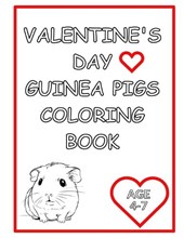 Valentine's Day Guinea Pigs Coloring Book