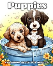Puppies Coloring Book for Adults