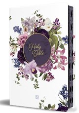 KJV Holy Bible, Large Print Handy Size format, Hardcover, Purple flower, page edge design, Thumb Index, Ribbon Marker, and Red Letter / KJV Holy Bible, Large - KING JAMES VERSION - 9798890985378